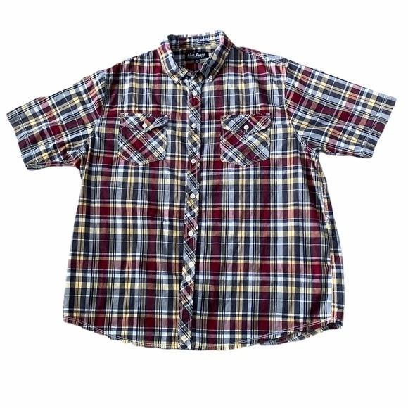 North River‎ Outfitters Short Sleeve Plaid Shirt XL - Picture 1 of 9